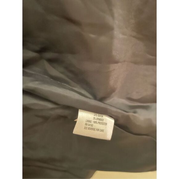 Flawed Calvin Klein black blazer button jacket size 8 petite - Picture 12 of 15